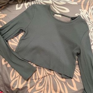 dark sage green fashion nova top